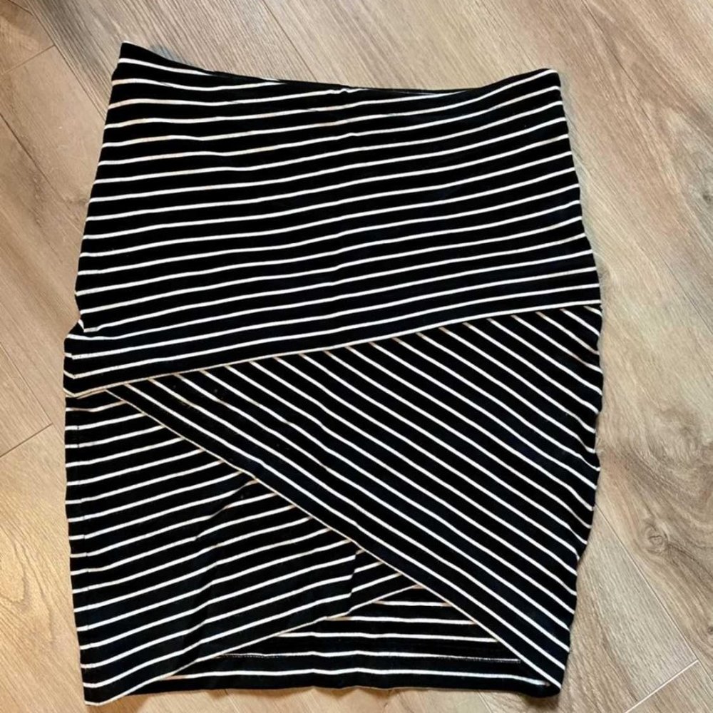 ROBERT RODRIGUEZ BANDAGE STRIPE SKIRT